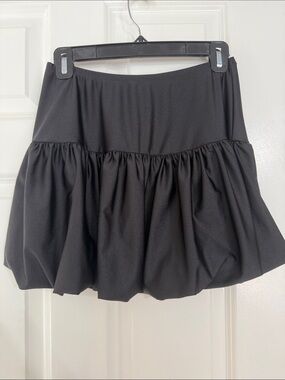 love...ady Black Bubble Hem Skater Skirt